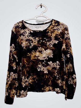 Croft & Barrow Women's Long Sleeve Floral Print Top
