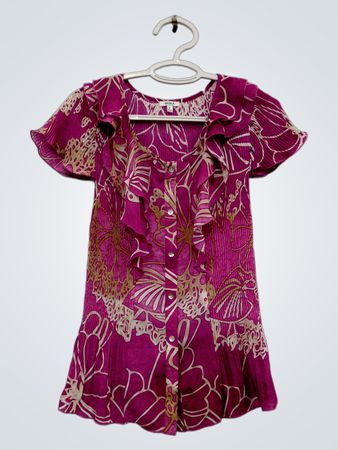 NICOLA Floral Print Ruffle Blouse