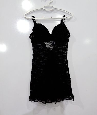 Black lace chemise