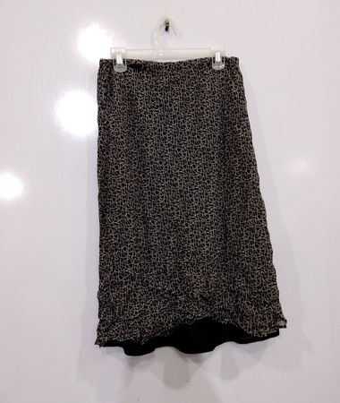 Salaam Women's Black Geometric Print Skirt
