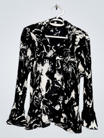Violet & Claire New York Blusa estampada em preto e branco