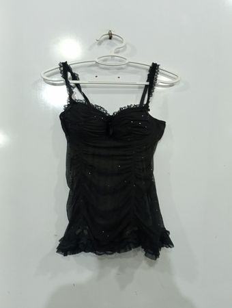La Senza Top de Camisola Transparente Preta