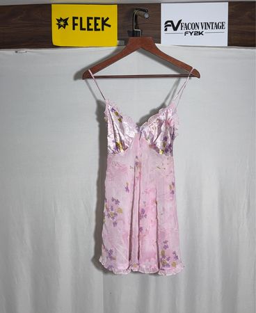 Secret Treasures Pink Floral Print Slip Dress