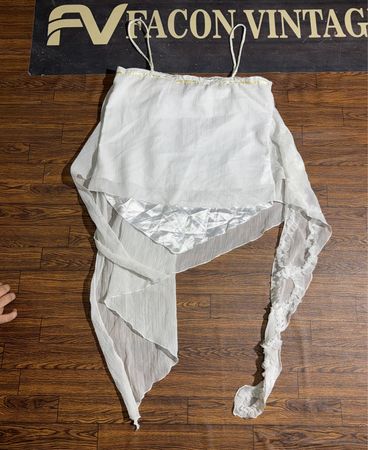 Weißes transparentes Überwurfkleid