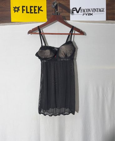 Black Mesh Babydoll