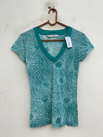 Mango Printed V-Neck T-Shirt