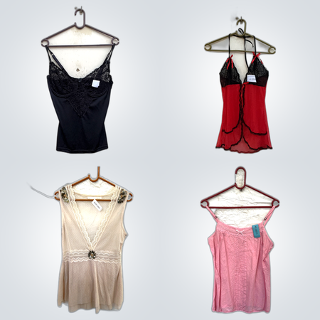 Spitzenbesetztes Trägertop