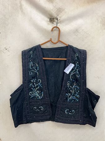 Black Embroidered Waistcoat