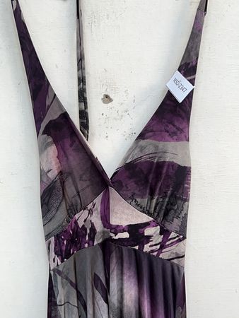 Mango Abstract Print Spaghetti Strap Mini Dress