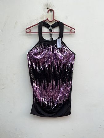 Sequined Sleeveless Tank Top