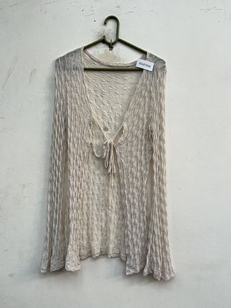 Beige Knit Cardigan