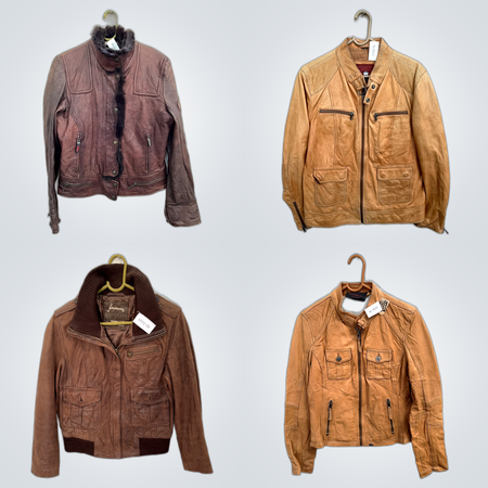 Leather Jacket Bundle - Firetrap, Schott NYC, Oakwood & More - 10 Pc Mix