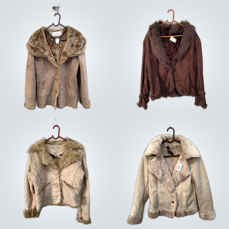 Fur Trimmed Suede Jacket Bundle - Zara, Bershka, Converse & More