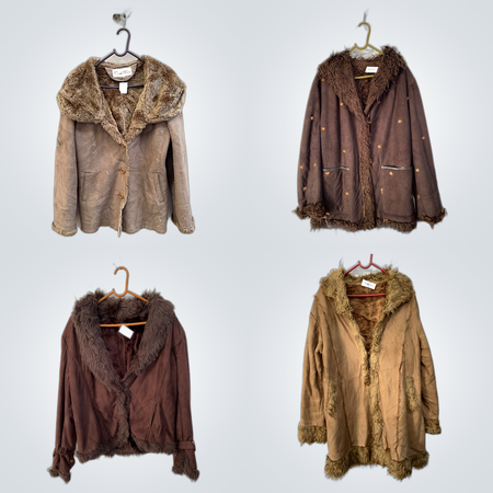 BLEU & Converse Suede Jacket Bundle Fur Trim Coats 12pcs