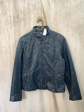 ASOS Design schwarze Lederjacke