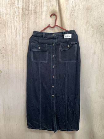 Dark Blue Denim Skirt