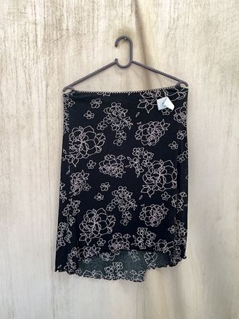 Black Floral Skirt