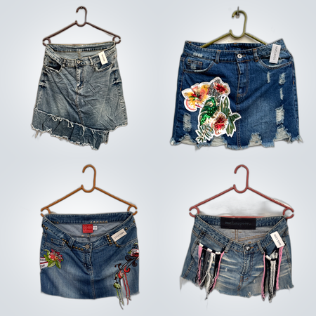 Denim mini skirt