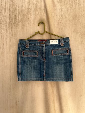 Jupe en denim bleu