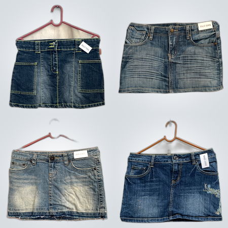 Stcko10 & YMI Denim Skirt Bundle - 8 Piece Mini Skirt Collection