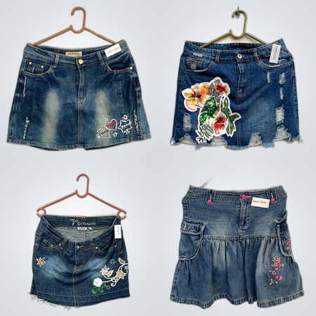 Denim mini skirt