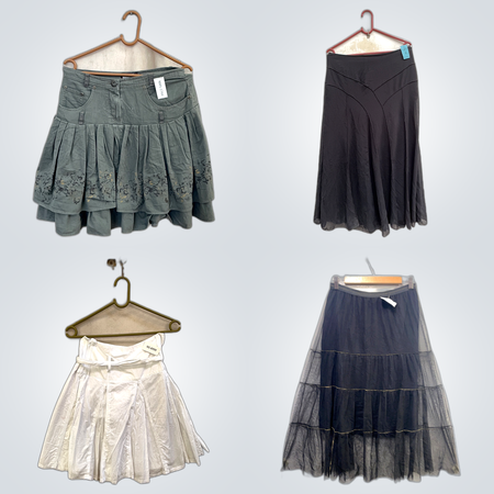 Pleated and Lace Skirts
