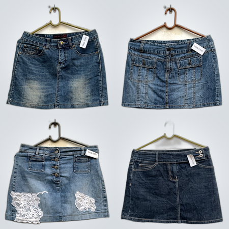 VILA Denim Skirt Bundle 5pcs Mini Skirts Mix Unbranded Denim Ladies Fashion Lot