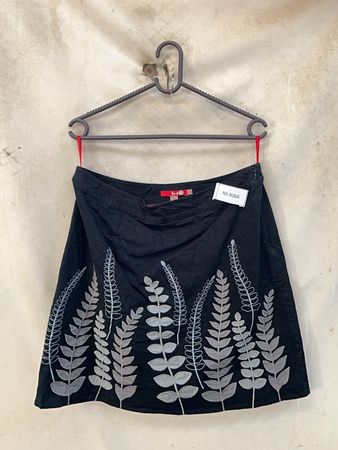 Black Floral Skirt