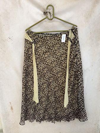 Brown and Beige Floral Skirt