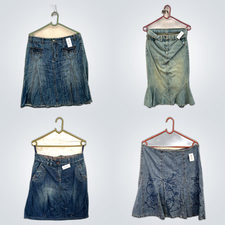 Evan-Picone Denim-Rock Bundle - 10-teilige Minirock-Kollektion