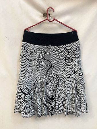 Black and White Patterned Skirt