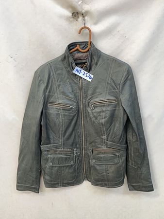 Gray Leather Jacket