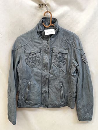 Gray Leather Jacket