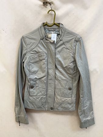 Gray Leather Jacket