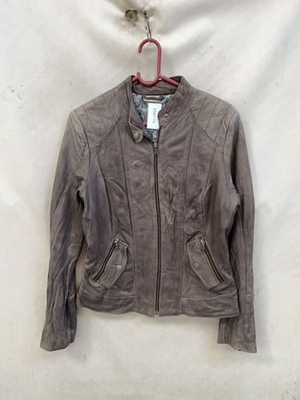 Gray Leather Jacket