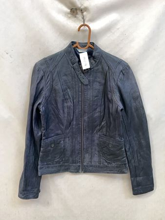 Superga Blue Leather Jacket