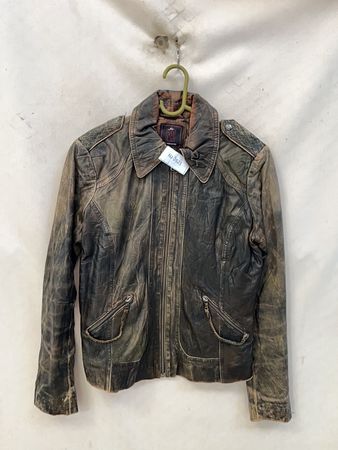 RED Distressed Leather Jacket