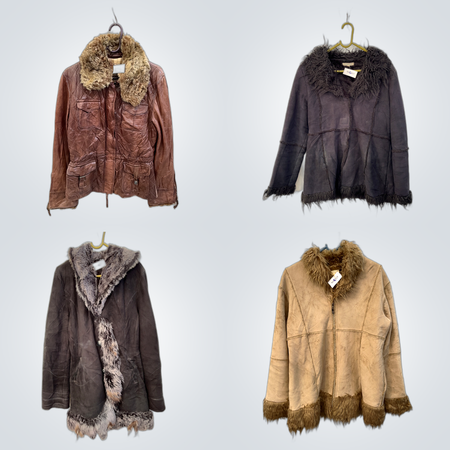 Diesel, Danier & More Fur & Leather Jackets Bundle, 10 Pc Set
