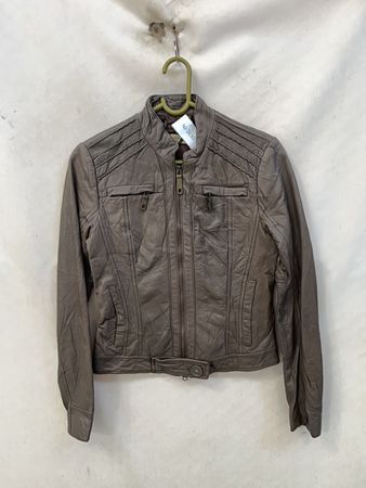 Gray Leather Jacket
