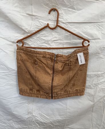 Brown Denim Skirt