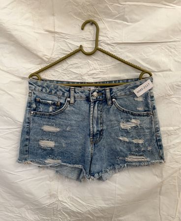 Ripped Denim Shorts