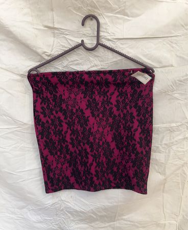 Pink and Black Tube Top