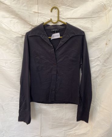 Denny Rose Gray Button-Down Shirt