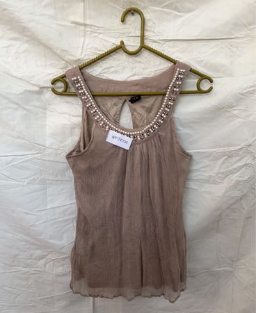 Brown Beaded Top