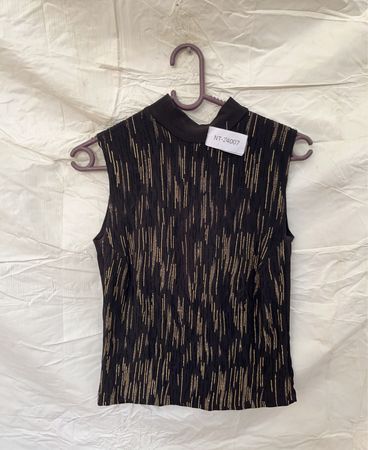 Black and Gold Sleeveless Top