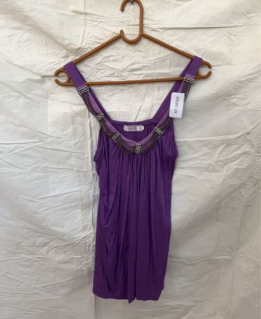Purple Sweet Tank Top Dress