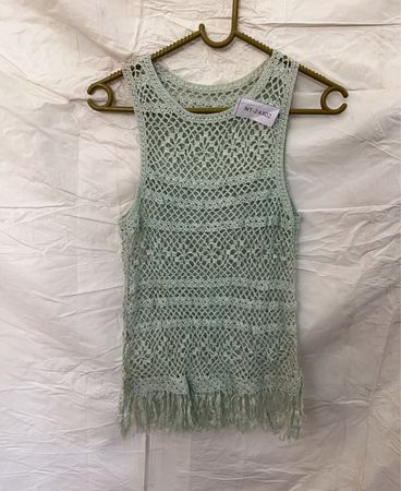 Crocheted Mint Green Dress