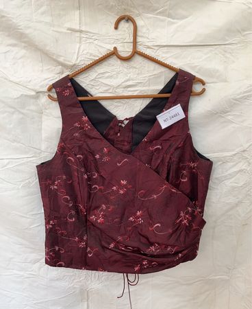 Maroon Floral Vest