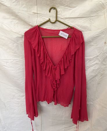 Pink Ruffled Blouse