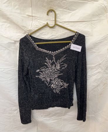 Long Sleeve Blouse with Floral Embroidery